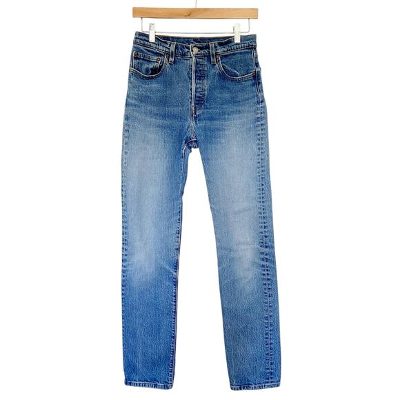 Levi's 501 Button Fly Straight Leg Jeans Sz 27 - Picture 1 of 4